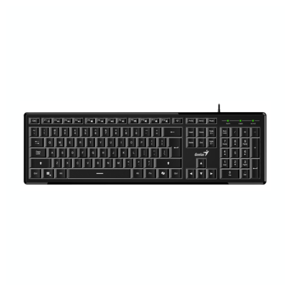 TECLADO GENIUS RS2 SLIMSTAR 820 MEMBRANA ALAMBRICO ESPAÑOL 31310055401 NEGRO