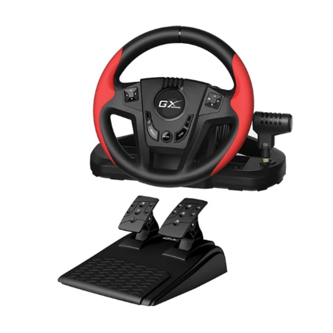 VOLANTE CON PEDALES GENIUS RS2 SPEEDMASTER PC PS4 PS3 NEGRO