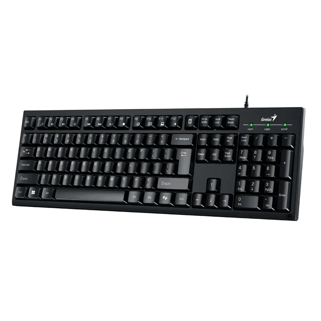 TECLADO GENIUS SMART KB-100 SP USB BLACK 31300005401 NEGRO