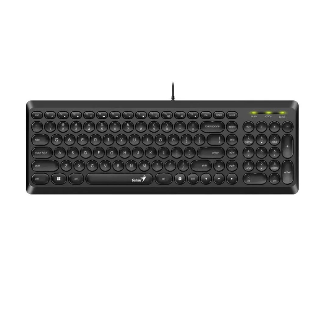TECLADO GENIUS SLIMSTAR Q200 MEMBRANA ALAMBRICO ESPAÑOL 31310020401 NEGRO