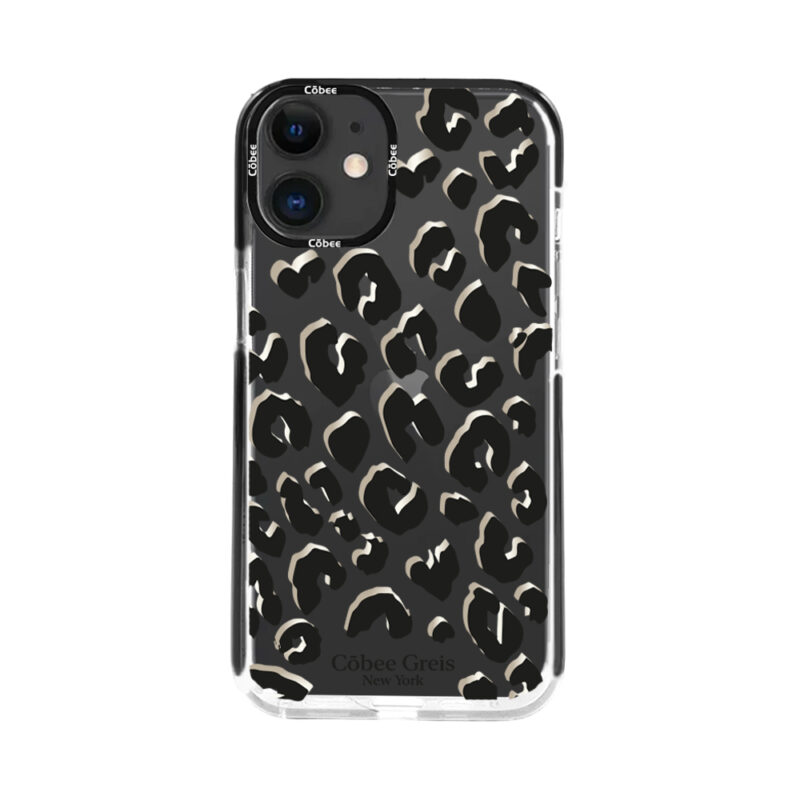 Côbee Log iPhone 13/14 Animal Print Borde Negro