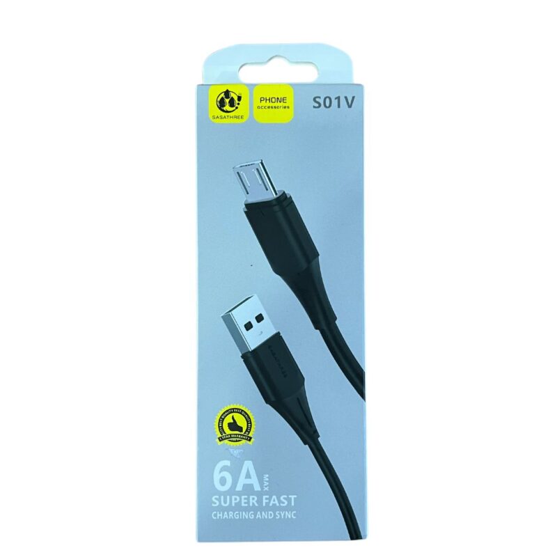 Cable Sasathree S01V USB - Micro Negro