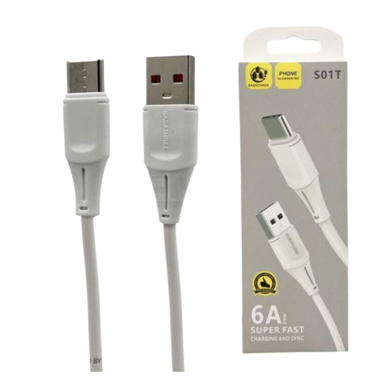 Cable Sasathree S01T USB - Tipo C Blanco