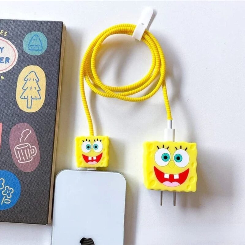 Estuche Silicon para Cargador Diseño Bob Esponja