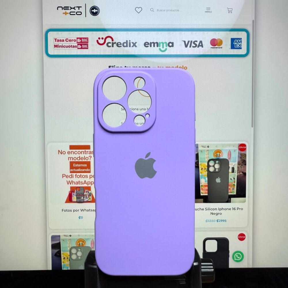 Estuche Silicon Iphone 16 Pro Lila