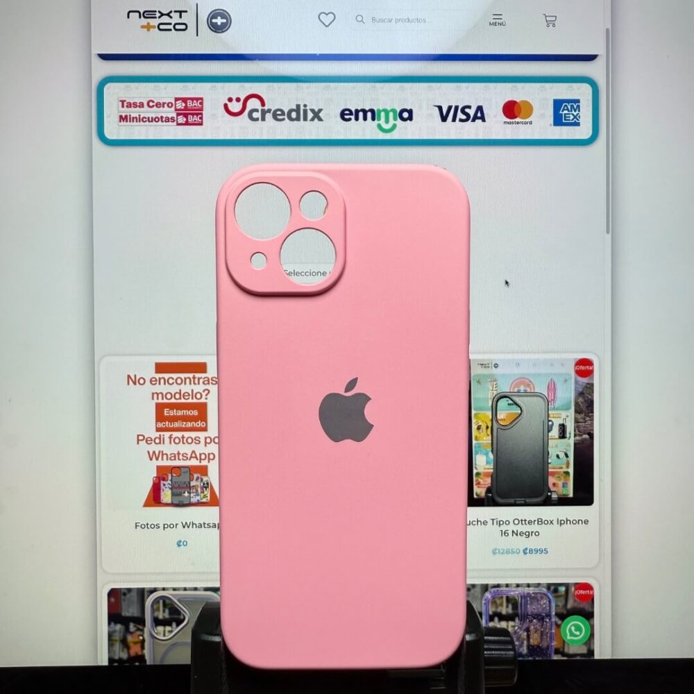 Estuche Silicon Iphone 15 Rosa