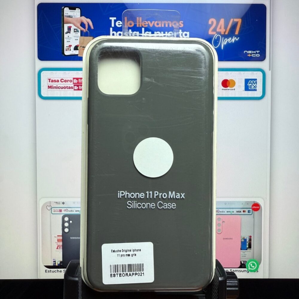 Estuche Silicon iphone 11 pro max gris