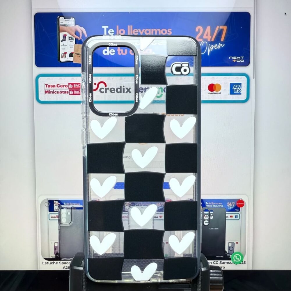 Côbee Log Samsung A52 Ajedrez Borde Negro