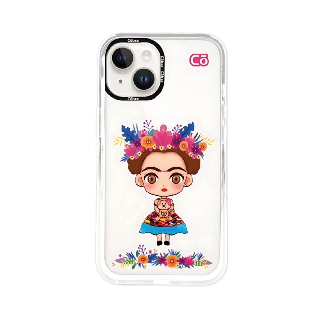 Côbee Log Iphone 13/14 Frida Khalo Borde Blanco