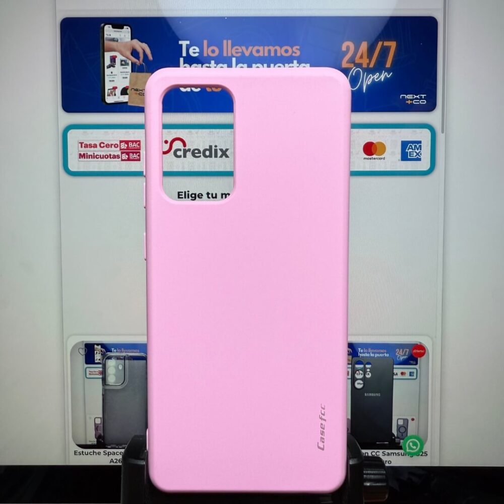 Estuche Basico Silicon Samsung A52 rosado