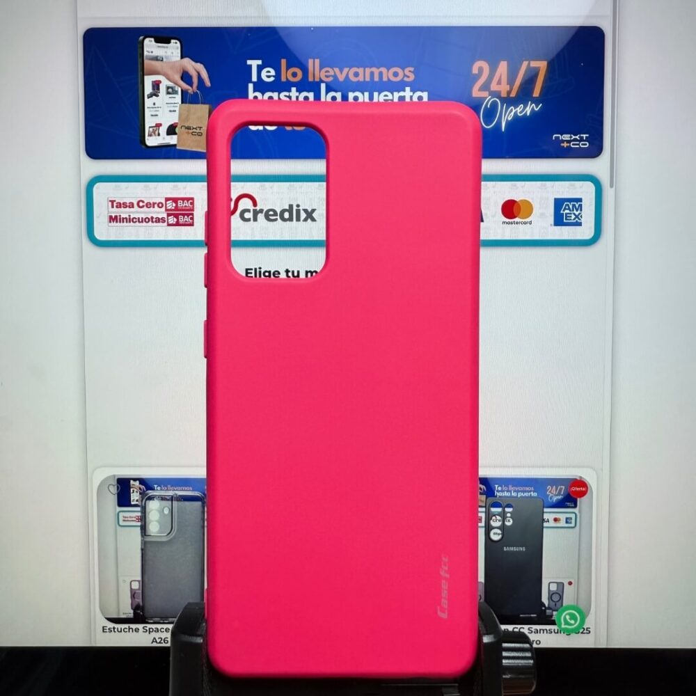 Estuche Basico Silicon Samsung A52 fucsia