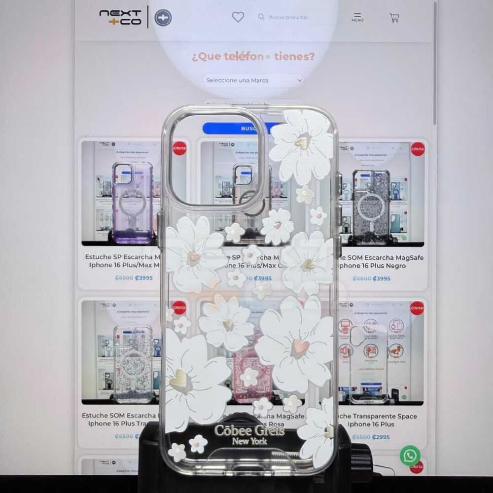 Estuche Cobee Space Iphone 16 Pro Max Greis #12 Flor Cute