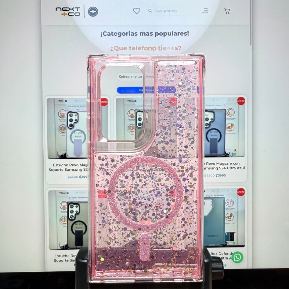 Estuche SOM Escarcha MagSafe Samsung S25 Ultra Rosa