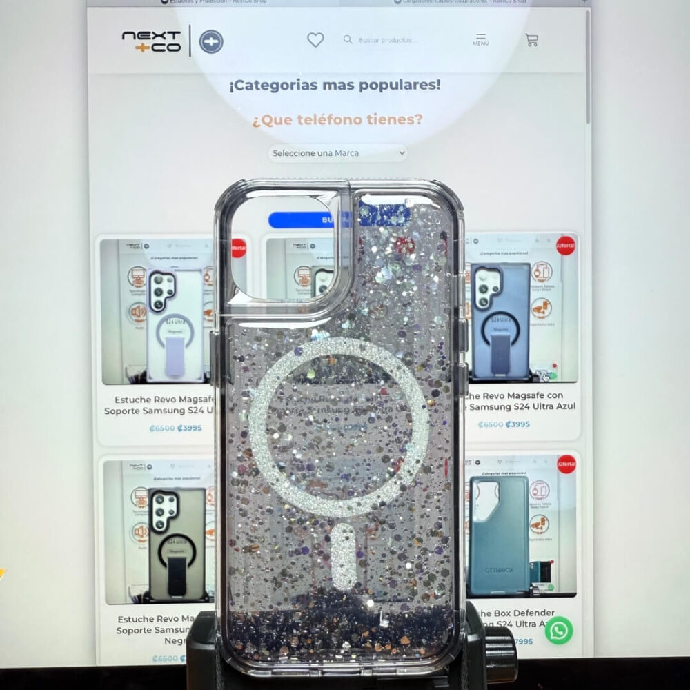 Estuche SOM Escarcha MagSafe Iphone 13/14 Negro