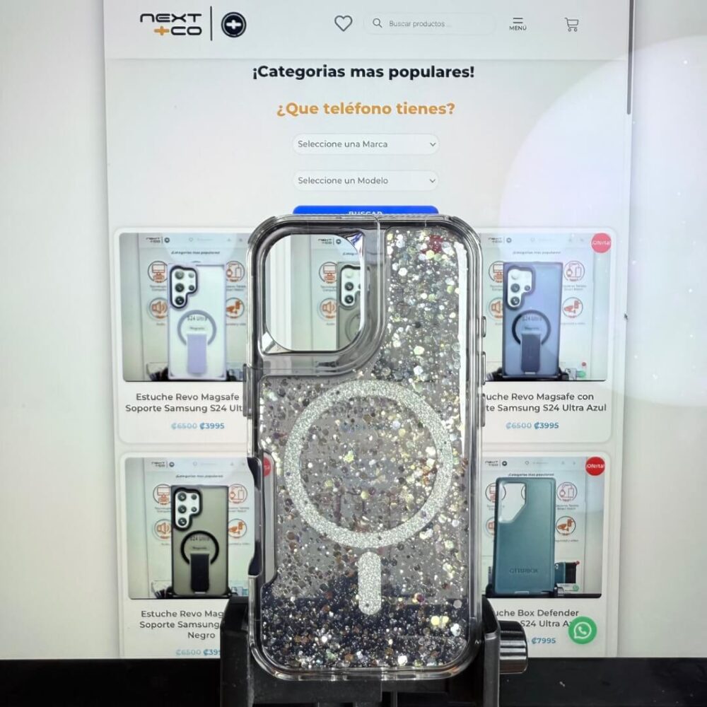 Estuche SOM Escarcha MagSafe Iphone 16 Negro