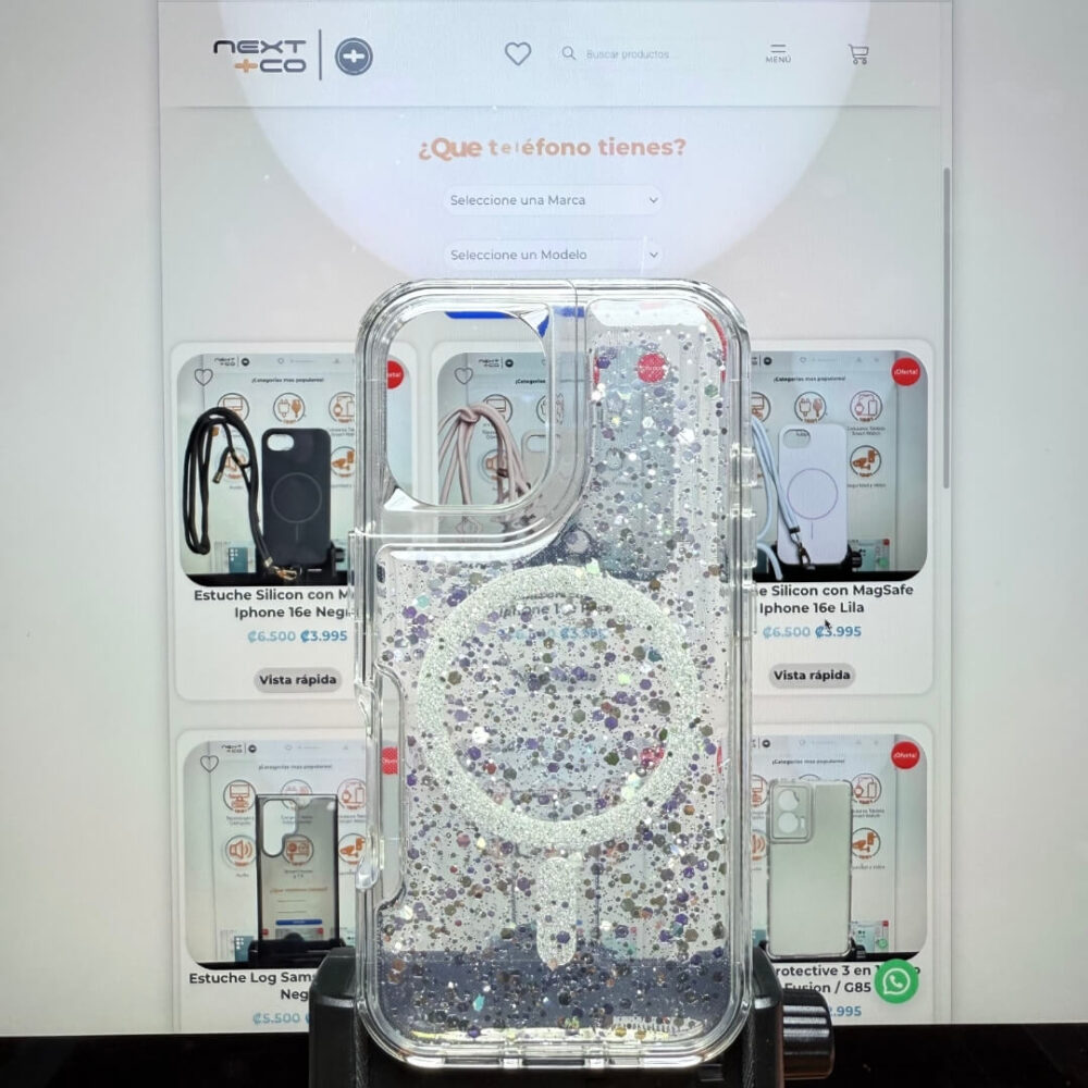 Estuche SOM Escarcha MagSafe Iphone 16 Transparente