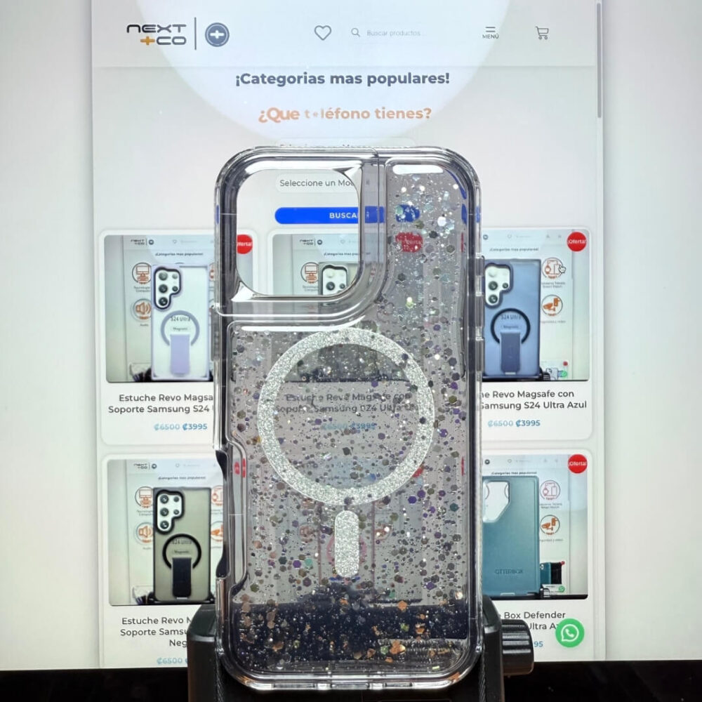 Estuche SOM Escarcha MagSafe Iphone 16 Pro Negro