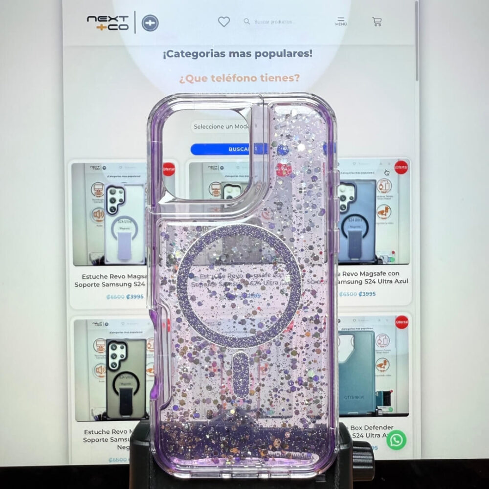 Estuche SOM Escarcha MagSafe Iphone 16 Pro Max Morado