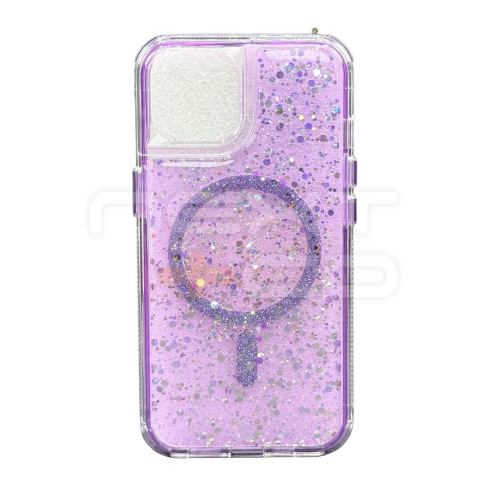 Estuche SOM Escarcha MagSafe Iphone 15 Morado