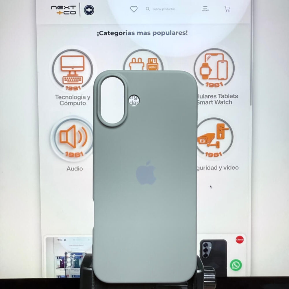 Estuche Silicon Iphone 16 Plus / Max Gris