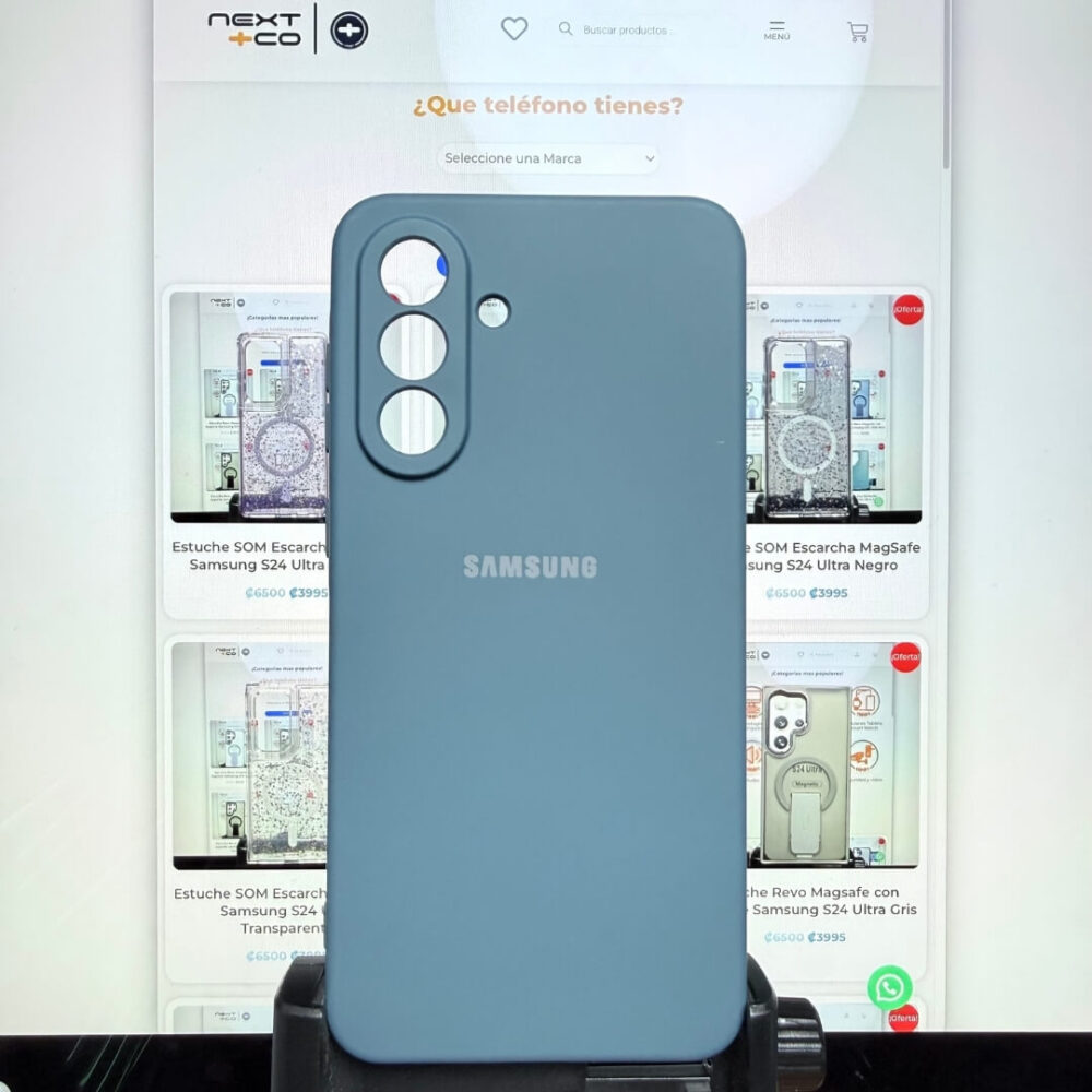 Estuche Silicon Samsung A56 Azul Teal