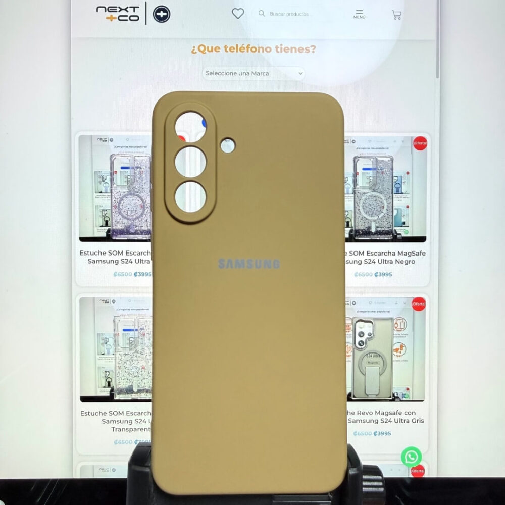 Estuche Silicon Samsung A56 Cafe