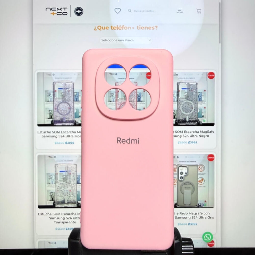 Estuche Silicon Redmi Note 14 Pro Plus Rosa