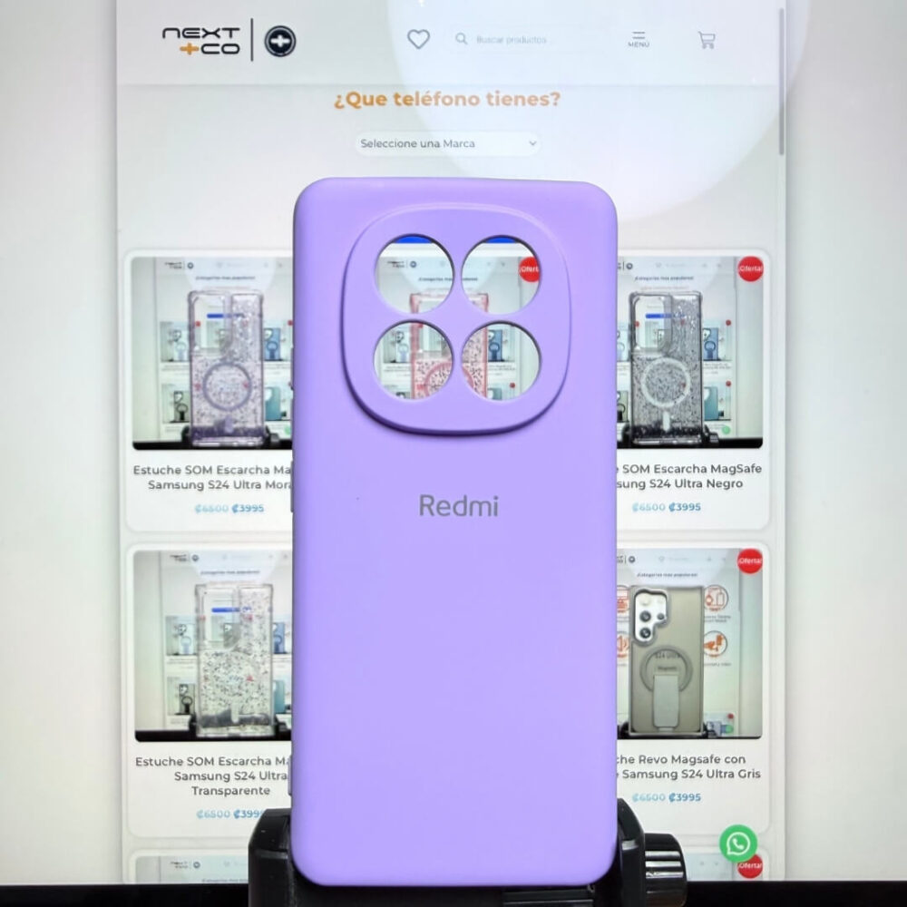 Estuche Silicon Redmi Note 14 Pro Plus Lila