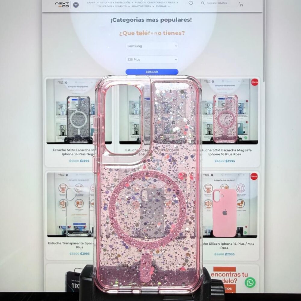 Estuche SOM Escarcha MagSafe Samsung S25 Rosa