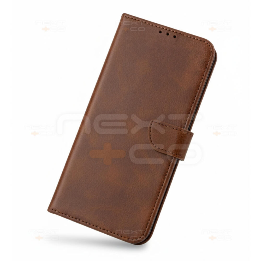Estuche Agenda Cuero Redmi 14C Cafe