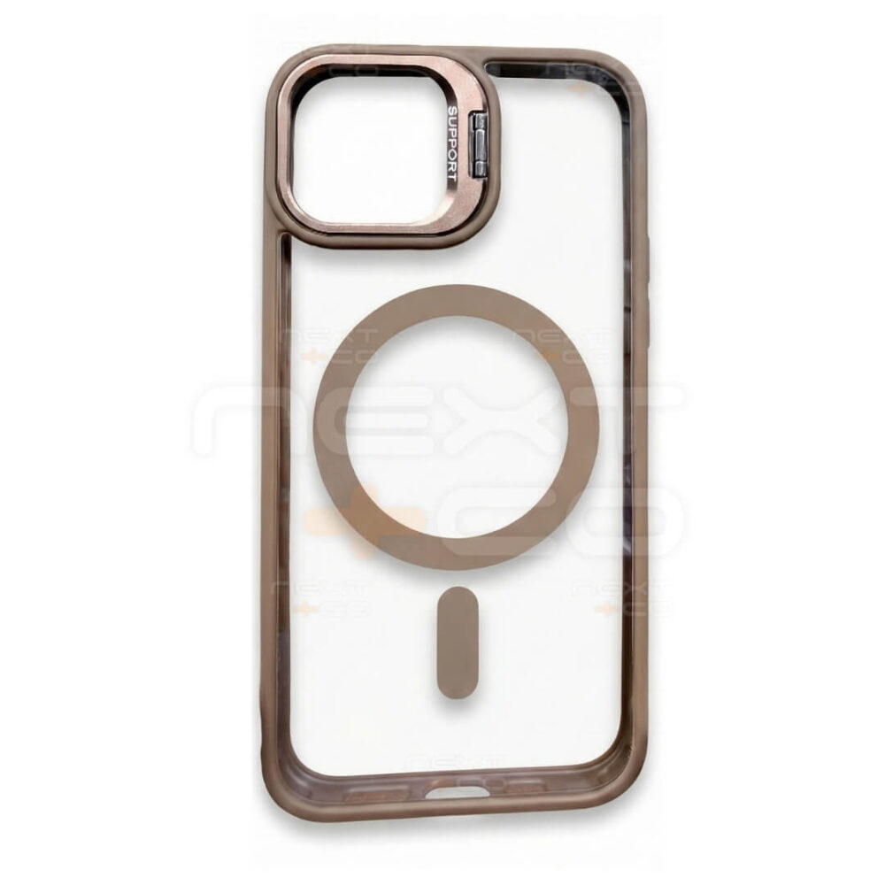 Estuche Support Magsafe con lentes Iphone 13/14 Cafe