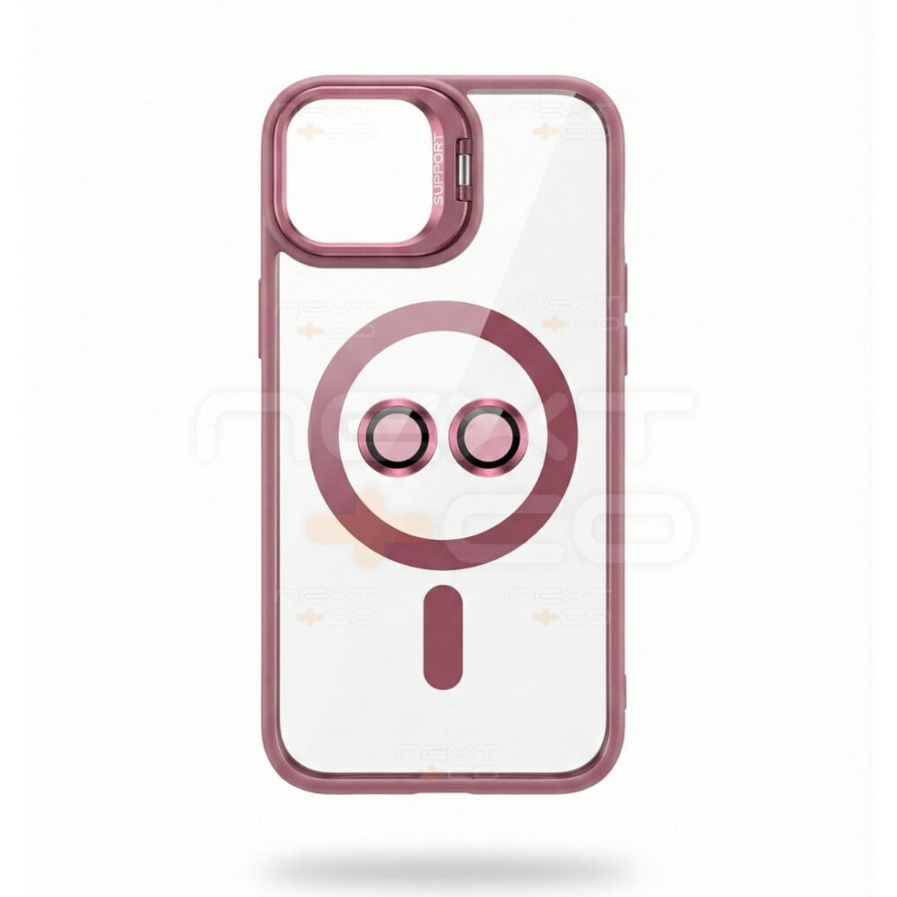 Estuche Support Magsafe con lentes Iphone 13/14 Vino