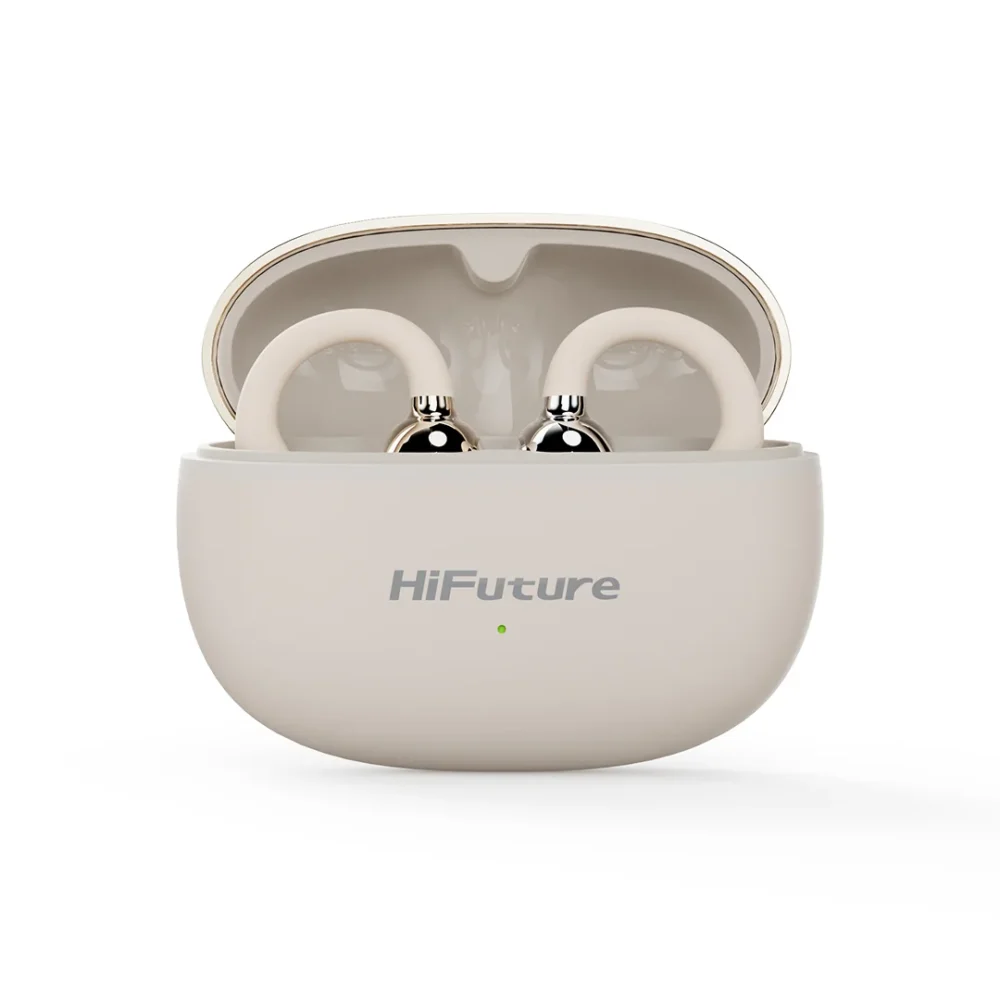 Audifonos Bluetooth Pods HiFuture FlexClip Beige