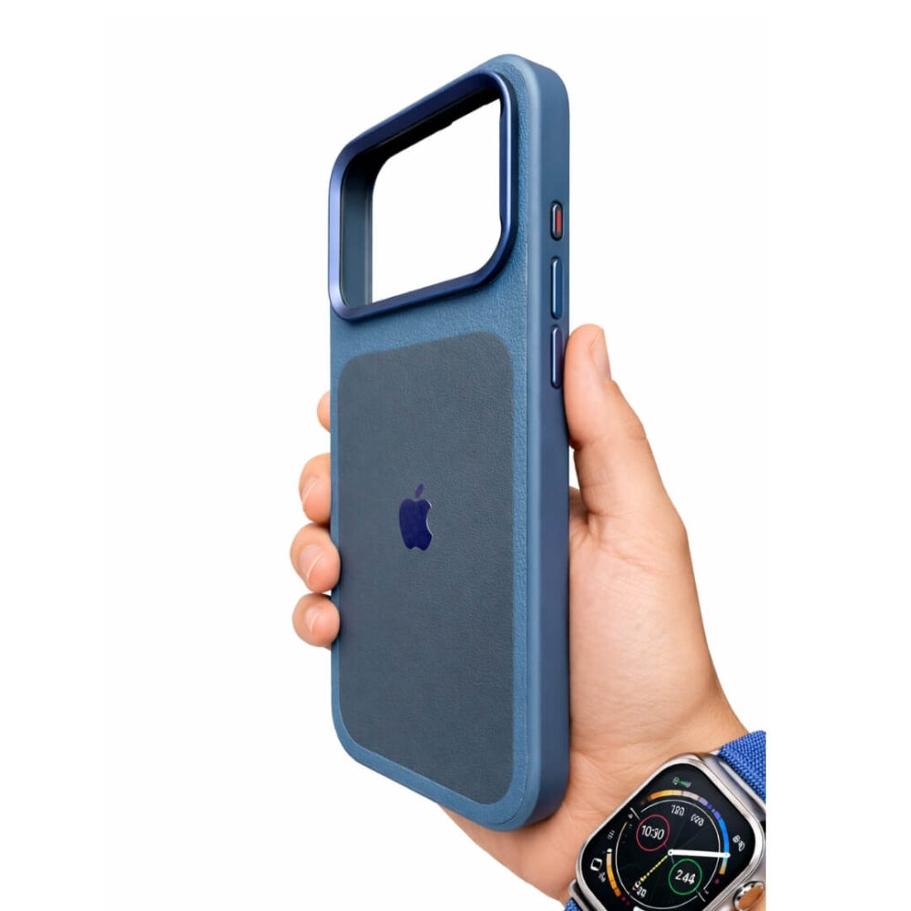 Estuche MagSafe Vegano Iphone 17 Pro Azul