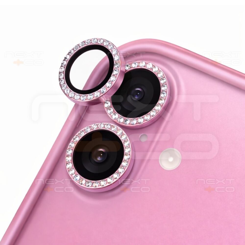 Protector de Camara Individual Diamantina Iphone 17 Rosa