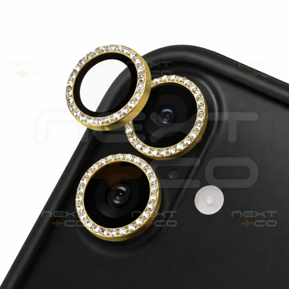 Protector de Camara Individual Diamantina Iphone 17 Dorado