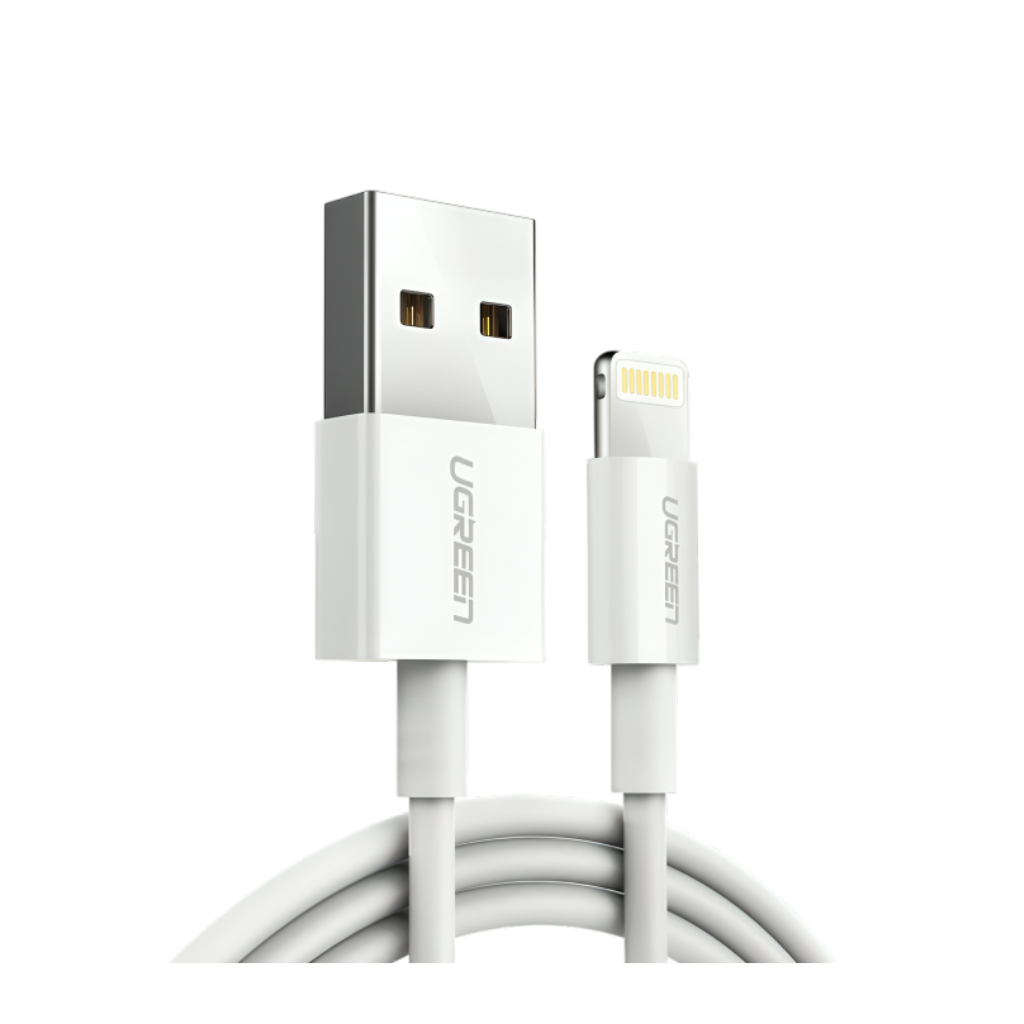 Cable Ugreen US155 USB-A A Lightning 1 metro 20728 Blanco