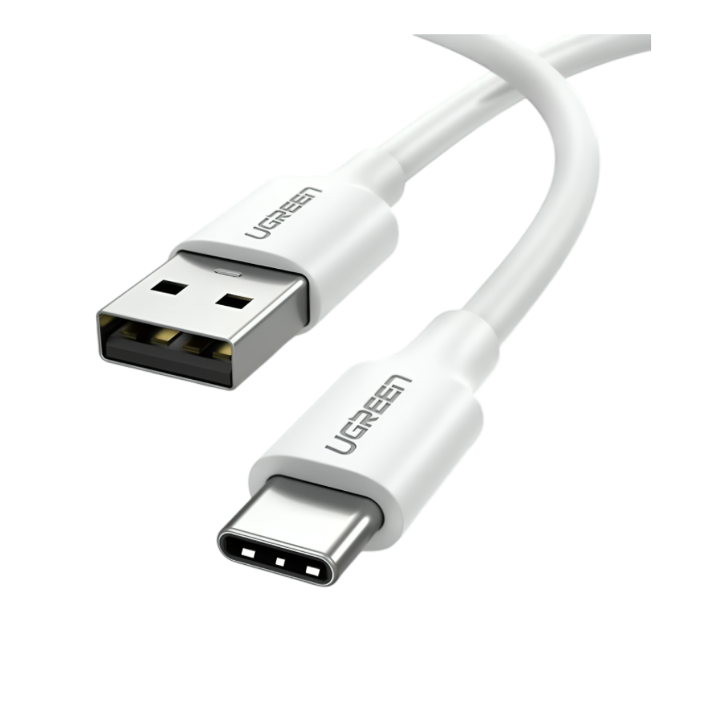 Cable Ugreen US287 USB-A 2.0 A USB-C 1 metro 60121 Blanco