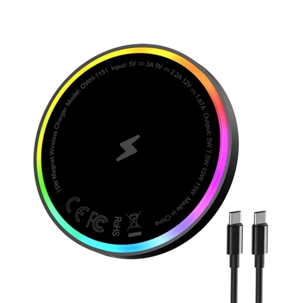 Cargador Inalambrico Oraimo Powerdock 15W Cable de Carga Incluido OWH-1151 Negro