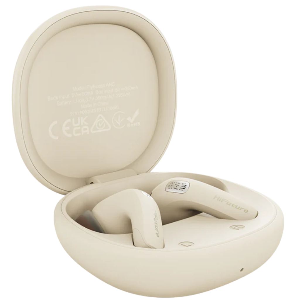 Audifono Hifuture Flybuds4 ANC Inalámbrico Bluetooth Con Cancelacion De Sonido Beige